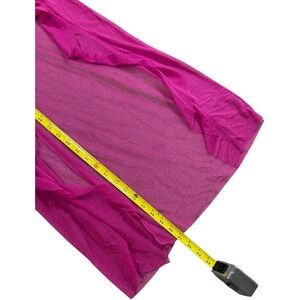 Minette CITTREND Fuchsia‎ Swim Coverup Sheer Tunic Tie Skirt Small S New Tags
